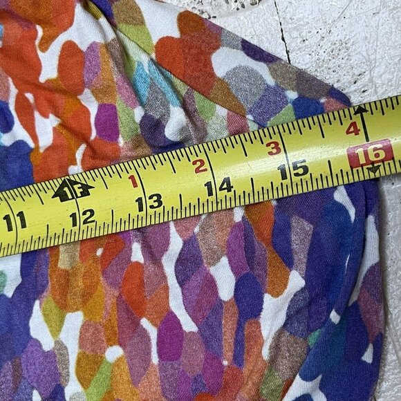 Three Dots Dress Womens Medium Maxi Multicolored Sleeveless Drawstring Racerback - Picture 8 of 14